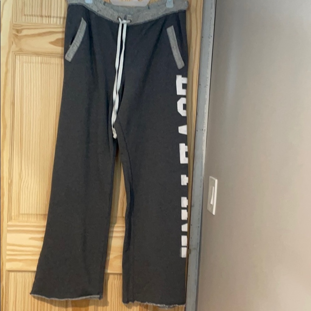 Dark grey love ping sweatpants L